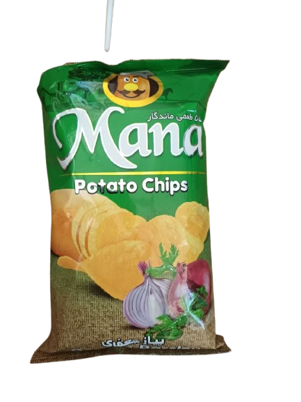 چیپس مانا میانه طعم پیاز جعفری